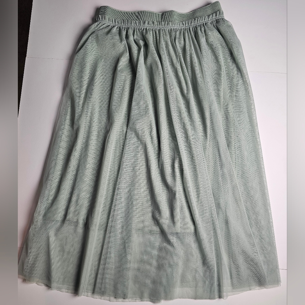H&M Green Tulle Skirt Sz L